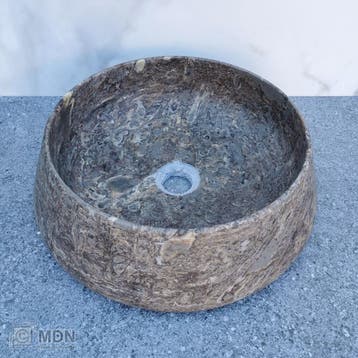 Ronde waskom marmer Silver Travertin, Verzenden, Nieuw