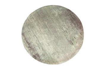 Vintage tapijt MODERN ART 150cm groen gewassen rond used, Ophalen of Verzenden, Nieuw
