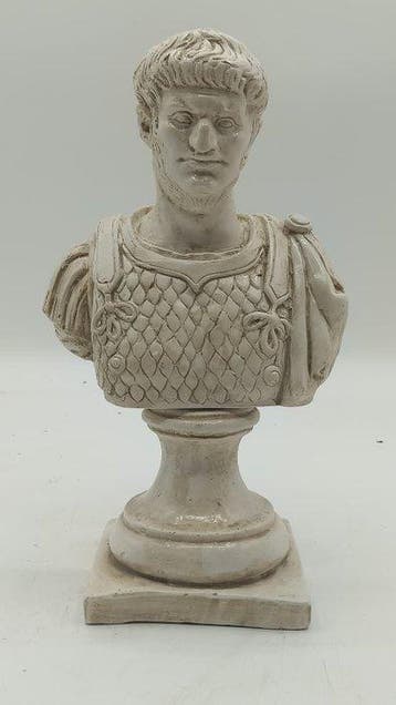sculptuur, Nerone - 29 cm - marmerpoeder