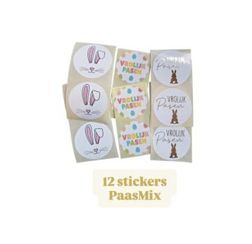 12x Sticker - pasen - paashaas - sluitsticker - cadeausti..., Ophalen of Verzenden, Nieuw, Meerdere stickers