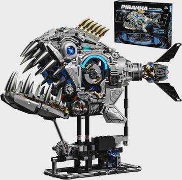 Mechanische Piranha Bouwset - 1085 Stukjes - STEM & Creatief, Verzenden, Nieuw
