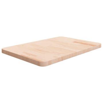 vidaXL Wastafelblad 60x40x2,5 cm onbehandeld massief, Verzenden, Nieuw, Bruin