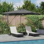 vidaXL Roma Parasol met LED-striplichten Antraciet 286 x 284, Tuin en Terras, Parasols, Verzenden, Nieuw, 2 tot 3 meter