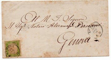 Italiaanse oude staten - Sardinië 1859 - 1859 Brief uit, Gestempeld