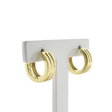 Toni Gard luxe gouden creolen; Ø 17 mm (Oorbellen), Ophalen of Verzenden, Gebruikt, Overige kleuren, Goud