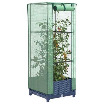 vidaXL Plantenbak verhoogd met kashoes 40x40x123 cm, Verzenden, Nieuw, Kunststof