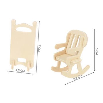 Kruzzel Houten Poppenmeubel Set - 34 Delige DIY Meubelset..., Ophalen of Verzenden, Nieuw