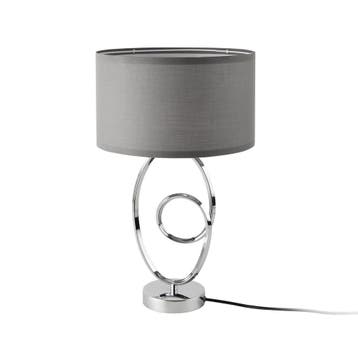 lux.pro Tafellamp Torquay bureaulamp 49,5 cm E14 chroom en g, Verzenden, Nieuw