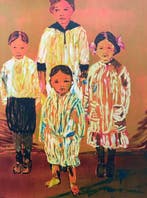 Claire Tabouret (1981) - The Siblings (orange)