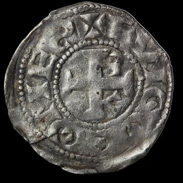 Graafschap Anjou Denier Fulco IV y/o V, rey de Jerusalén y