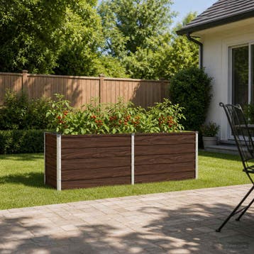 vidaXL Verhoogd Tuinbed Zwarte walnoot 160 x 40 x 55 cm, Verzenden, Minder dan 60 cm, Nieuw, Metaal
