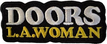 The Doors LA Woman Text Logo on Black Patch off. merchandise, Ophalen of Verzenden, Nieuw, Kleding