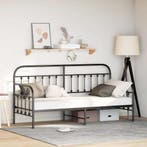 vidaXL Bedframe voor een daybed Zwart 75 x 190 cm, Verzenden, Nieuw, Zwart, Metaal