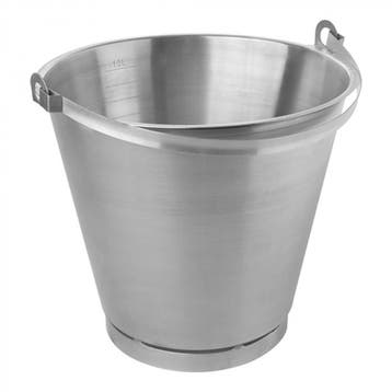 Emmer | Liter aanduiding | RVS | 10L, Verzenden