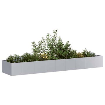 vidaXL Plantenbak 360x80x40 cm gegalvaniseerd staal, Verzenden, Nieuw, Metaal