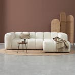 *WOONWINKEL* Design Bank Creme Hoek Rechts, Huis en Inrichting, Verzenden, Nieuw