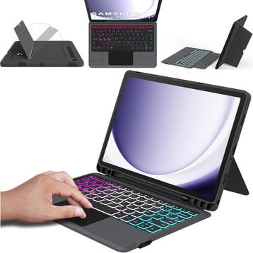 Samsung Tab A9 Plus Toetsenbord Hoes | Retourdeal 29% KOR..., 11 inch, Nieuw, Bescherming voor- en achterkant, Ophalen of Verzenden