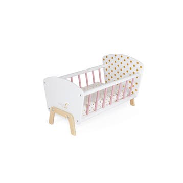 Janod houten poppenbed Candy Chic - van €55,99 voor €44,90, Ophalen of Verzenden, Nieuw
