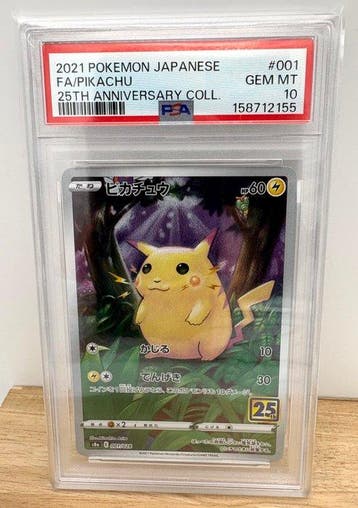 Pokémon - 1 Graded card - Pokémon - Pikachu 001/028 Full art, Nieuw