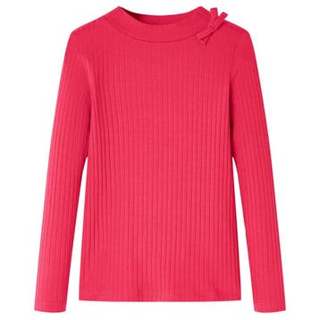 vidaXL Kindershirt met lange mouwen 92 felroze, Verzenden, Nieuw