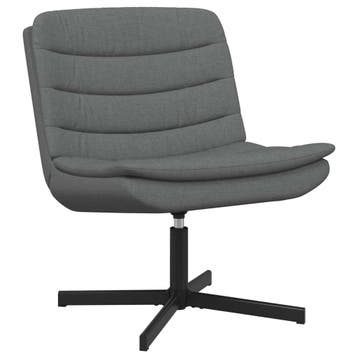 vidaXL Draaistoel Donkergrijs 63 x 75 x 76 cm Stof, Verzenden, Nieuw, Grijs