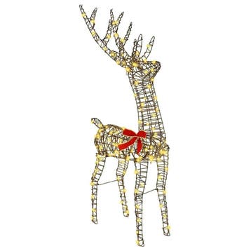 Kerst Rendier 3D 128cm Warmwit - Tweedekansje | OP=OP, Ophalen of Verzenden, Nieuw