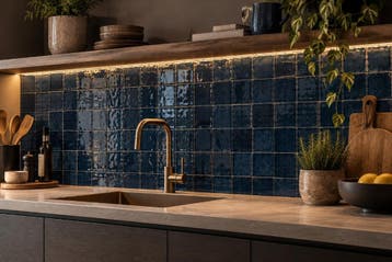 Estudio Maestría Mindelo Midnight Glans Wandtegel 10x10, Verzenden, Nieuw, Minder dan 20 cm, Minder dan 20 cm