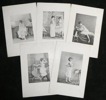Ensemble de 5 photogravures dArt - Début XXème - Scènes de