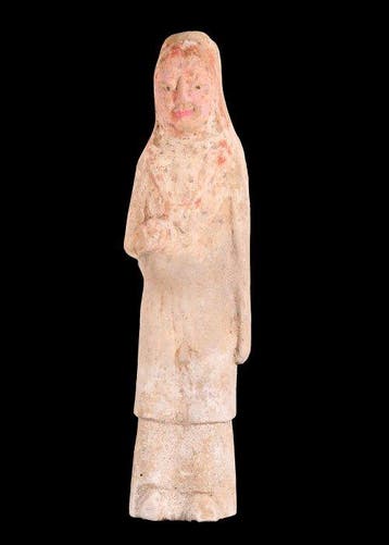 Oud Chinees, Tang-dynastie Terracotta Bewakerbeeldje, Antiek en Kunst