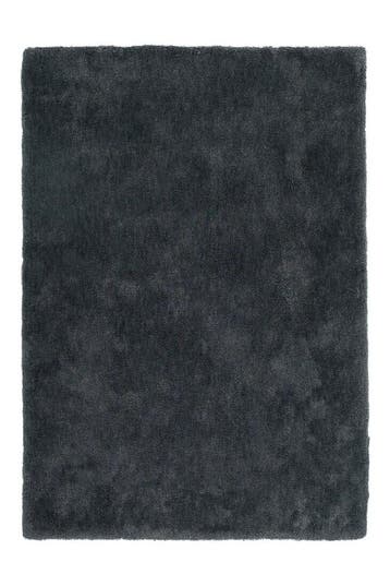 Effen Vloerkleed | Velvet | Uni | Antraciet | 80x150 cm, Verzenden, Nieuw
