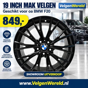 19 inch velgen | BMW 5x120 et45 | Mak Mark Zwart | € 849,-, Ophalen of Verzenden, Nieuw, 19 inch, Velg(en)