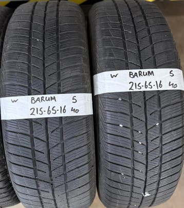 2x 215-65-16 Barum Winter 2x 5mm €40 Per Band 215 65 16, Auto-onderdelen, Ophalen, 16 inch, Winterbanden, Band(en)
