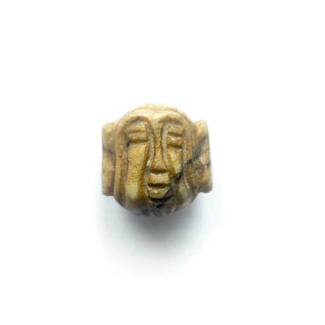 Oud-Chinees Hard Stone XS Zeldzame Goddelijke Hoofd Kraal