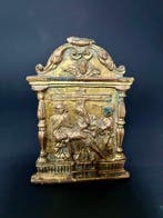 Vredeskus die de Pietà vertegenwoordigt - Verguld brons -, Antiek en Kunst