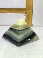 Zwarte bandcalciet Piramide - Hoogte: 14.5 cm - Breedte: