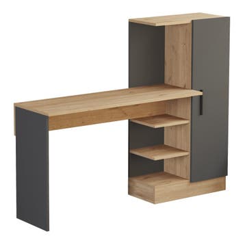 Bureau Varhalo 120x152,5x40 cm eikenkleurig en antraciet [en, Verzenden, Nieuw