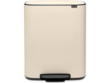 Brabantia Bo Prullenbak - 60 liter - XXL volume - Soft Beige, Verzenden, Zo goed als nieuw