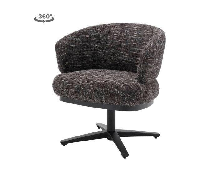 Tower Living Eetkamerstoel Perca draaibaar Chenille - TED 17, Huis en Inrichting, Stoelen, Nieuw, Ophalen of Verzenden