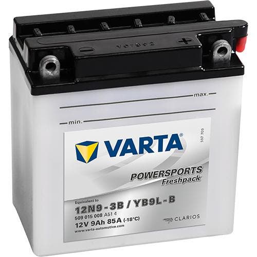 Varta Powersports Freshpack YB9L-A2 accu | 509 016 008 | 12, Auto-onderdelen, Accu's en Toebehoren, Ophalen of Verzenden