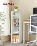 Opbergkast - boekenkast - wit hout - 4  niveaus - hoogte, Huis en Inrichting, Kasten | Wandmeubels, Verzenden, Nieuw