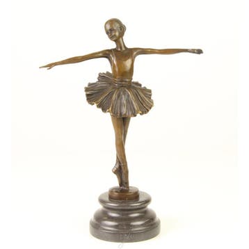 BRONZEN BEELD VAN EEN BALLETDANSERES (Beeldjes - Decoratie), Verzenden, Nieuw
