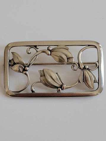 Georg Jensen - Broche Zilver - Nr.295 Bloem Denemarken