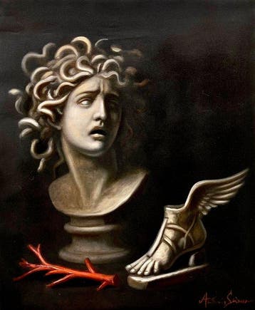 Antonio Sciacca (1957) - Reliquie del Mito, Antiek en Kunst, Kunst | Schilderijen | Klassiek