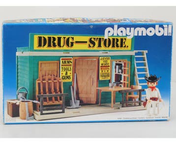 Playmobil 3462 Western Drug Store Bijna compleet OVP #9951, Ophalen of Verzenden, Gebruikt, Overige typen