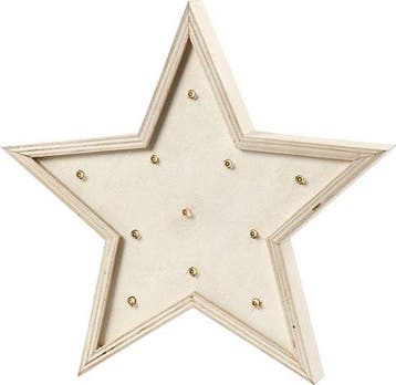 Ster van triplex met verlichting licht box, h: 26 cm, d: 3,5, Ophalen of Verzenden, Nieuw