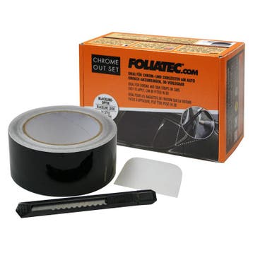 Foliatec Chrome Out Set Zwart Glanzend - Folie strip 5cm, Ophalen of Verzenden, Nieuw