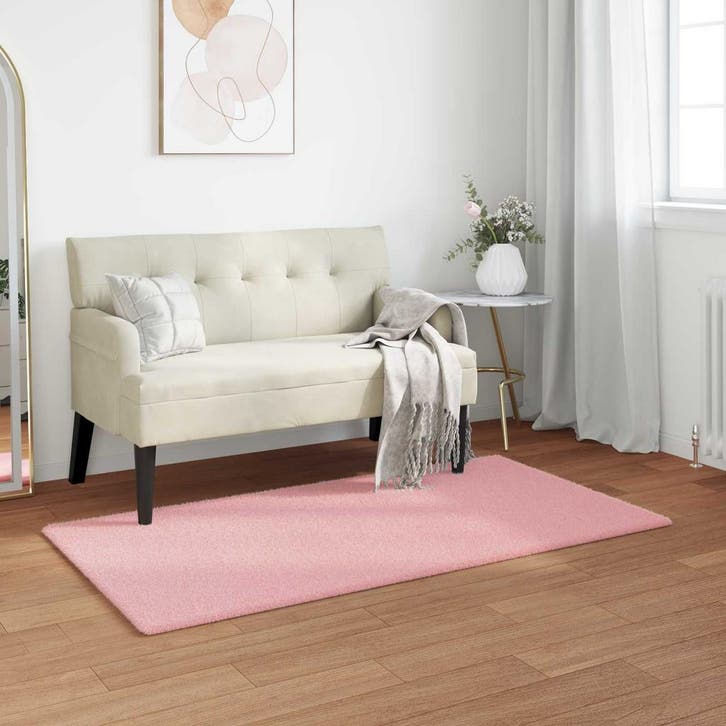 vidaXL Antislip vloerkleed van imitatie konijnenbont OLITE, Huis en Inrichting, Stoffering | Tapijten en Kleden, Nieuw, Verzenden