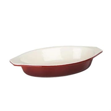 Gratineerschaal | Ovaal | Gietijzer | Rood | 0,65 L | 19,..., Verzenden