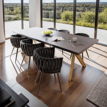 Set eetkamerstoelen Astano fluweel, knoopdesign, Verzenden, Nieuw