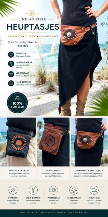Festival heuptas - heuptassen - Ibiza style - Boho tasjes, Verzenden, Nieuw